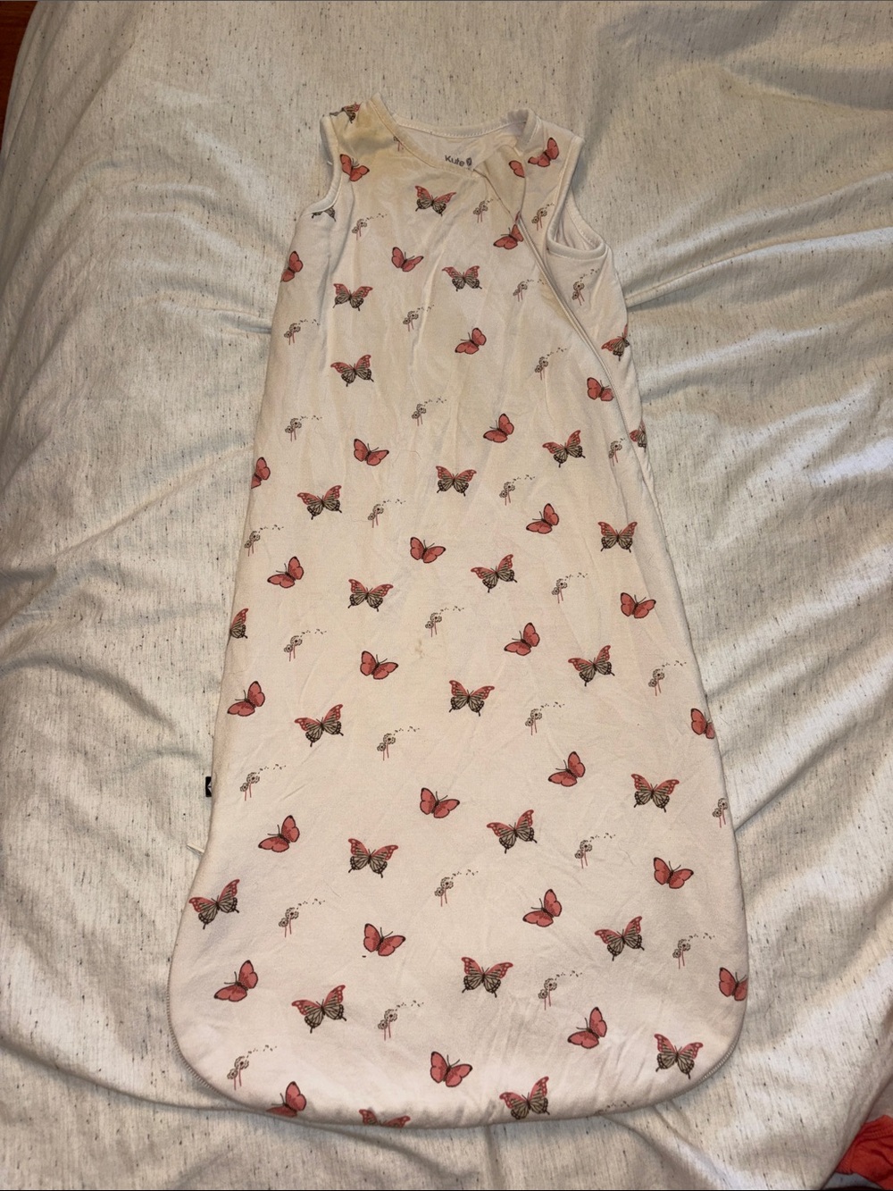 Kyte BABY Pink Butterfly Sleeveless Sleep Sack